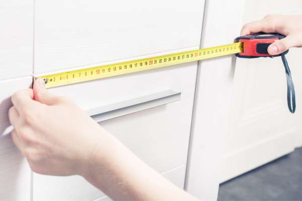Measure The Thickness Of The Cabinet Door