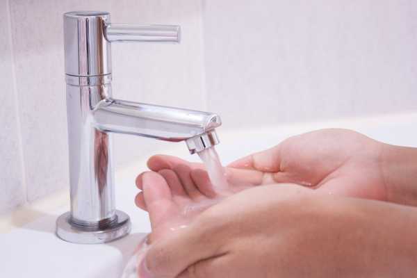 Rinse The Faucet With Water