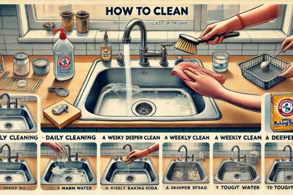 Step-through-Step Guide on How to Clean Enameled Cast Iron Sink