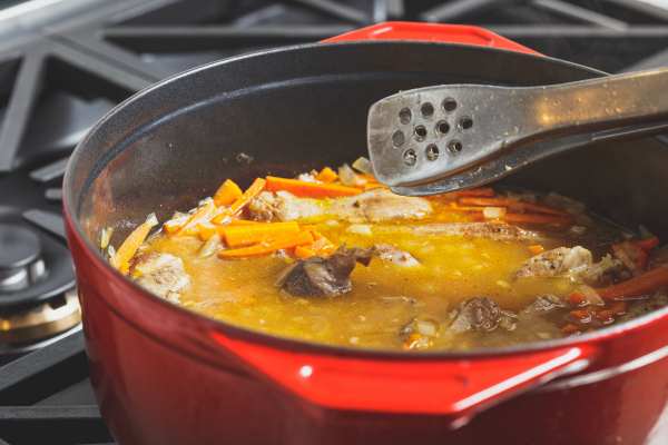 Step-by-Step Cooking Process in a Dutch Oven