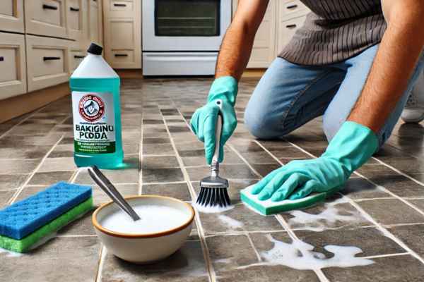 Scrubbing Grout and Tile Gaps for a Like-New Look